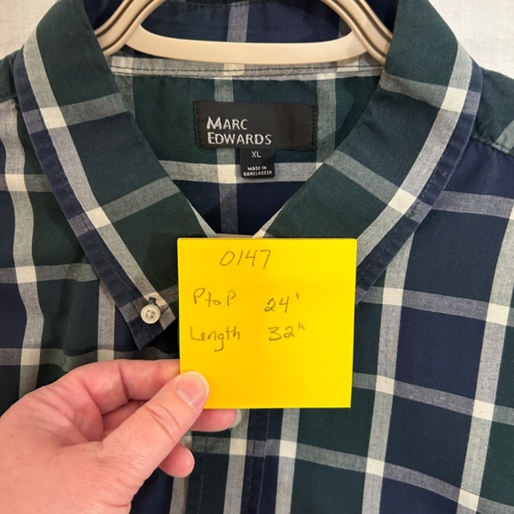 Men's Size XL Long Sleeve Button Down Casual Shirt from Marc Edwards - Picture 6 of 6